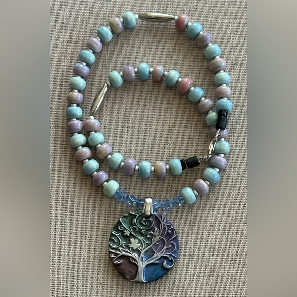 20 inch Yan Yuan Agate bead Necklace NWOT - Picture 7 of 11